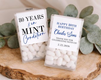 Etiquetas para fiestas de cumpleaños en perfecto estado, pegatinas de agradecimiento impresas y enviadas, solo etiquetas.
