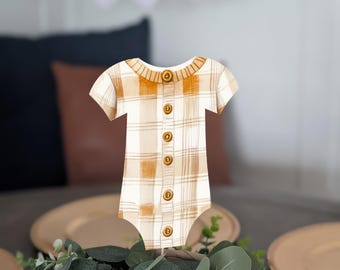 Little Pumpkin Baby Shower Centerpieces, Fall bodysuit Party Decor (Set of 6)