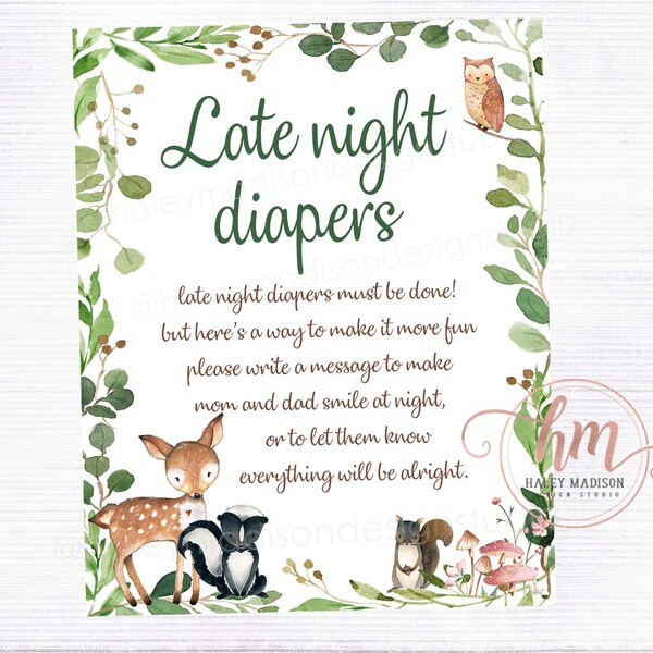 Woodland Baby Shower Printables - Etsy
