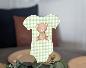 Set of 6 Teddy Bear Baby Shower Centerpieces size 7" bear Party cutouts