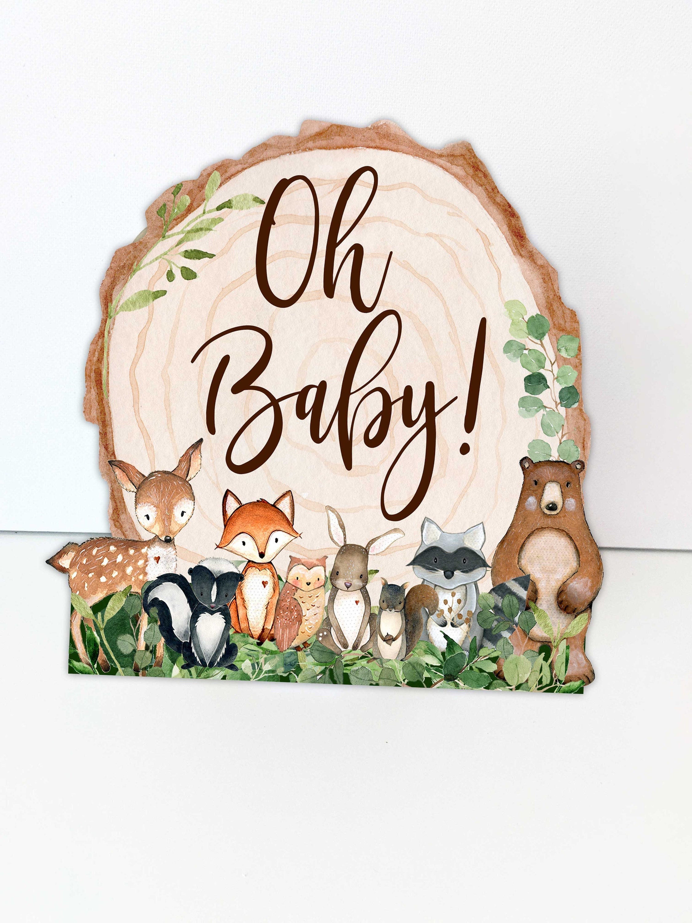 Woodland Centerpieces Cutouts 6.5" tall, Woodland Baby Shower Centerpieces, Woodland Birthday Centerpieces, Woodland Party Decorations signs