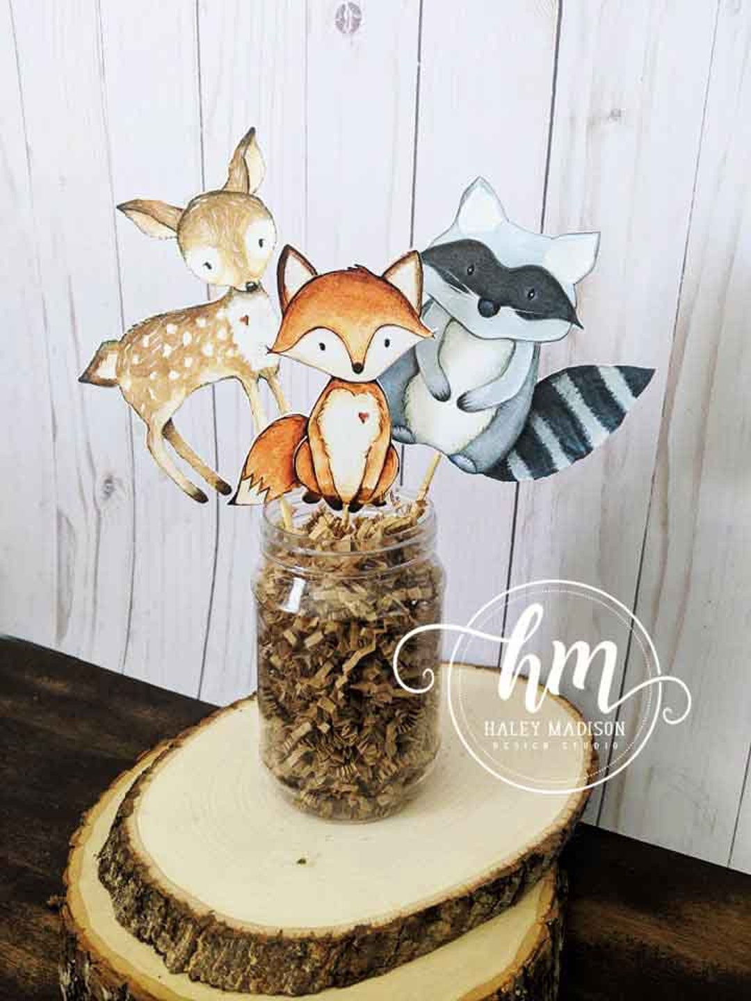 Set of 4 Woodland Centerpieces Paper Woodland Animals - Etsy Set of 4 Woodland Centerpieces Paper Woodland Animals - Etsy