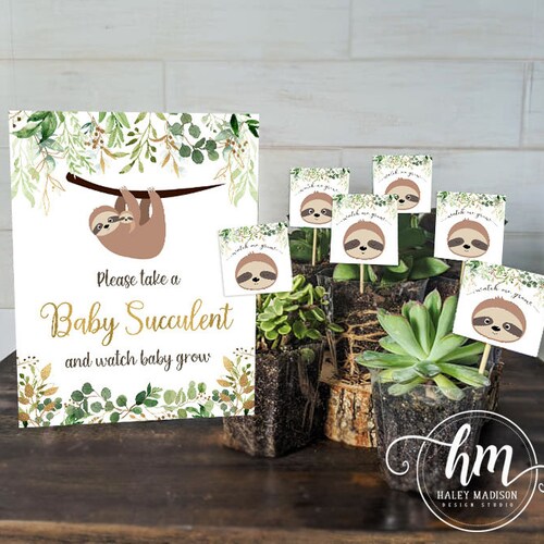 Paper & Party Supplies Sloth baby shower decorations Sloth Baby Shower