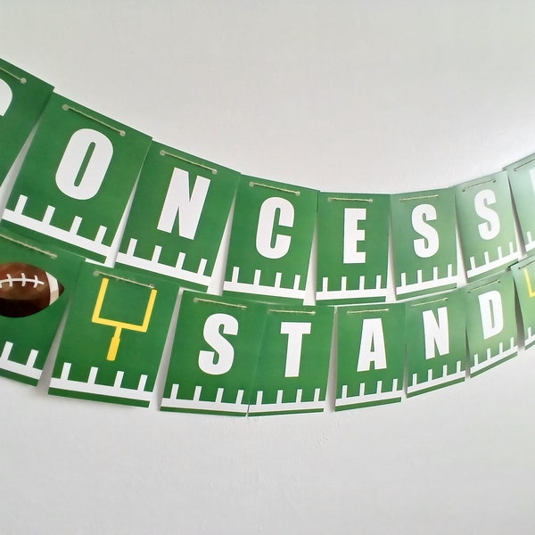 Concession Stand Banner, Football First Birthday party Banner, Football Concession Stand sign, Football Party Banner, Food table banner sign