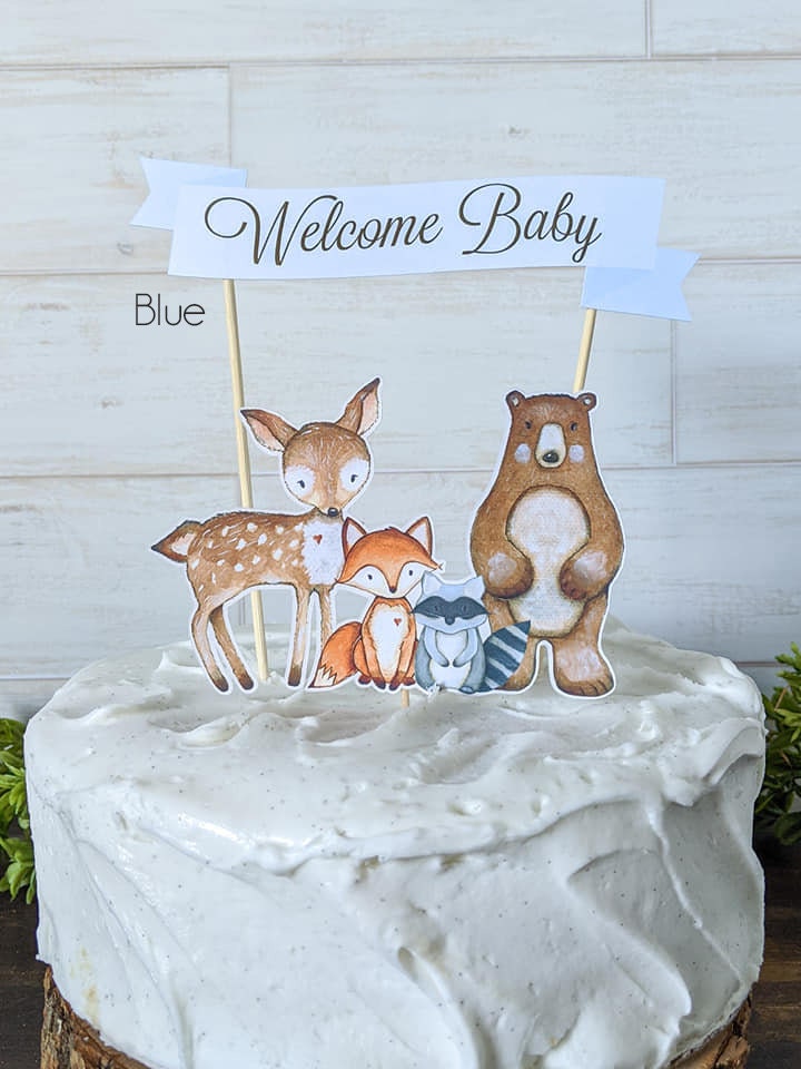 LaVenty Glitter Woodland Animals Cake Topper Wild One Cake Topper Fox First Birthday Cake Topper Woodland Wild One Birthday Decorations Woodland One Cake Topper P 31506105