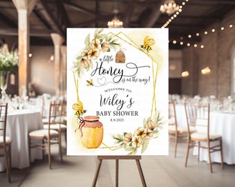 Bumble Bee Baby Shower Welcome sign Digital or Printed