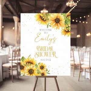 Letrero de bienvenida con girasoles, letrero de bienvenida para despedida de soltera con girasoles, fiesta de cumpleaños, baby shower con temática de girasoles