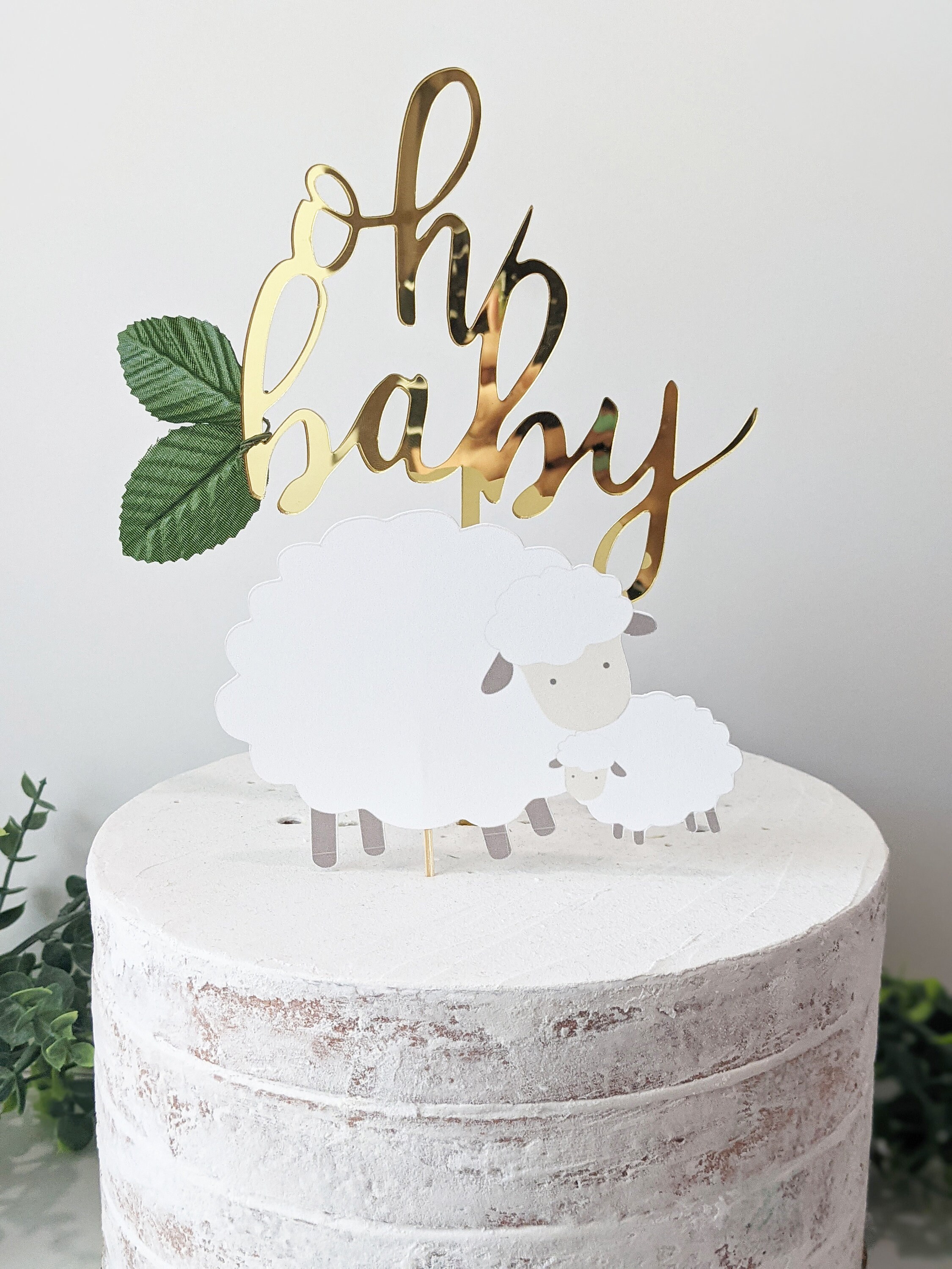 Little Lamb Cake Topper Little Lamb Baby Shower Cake Topper Etsy
