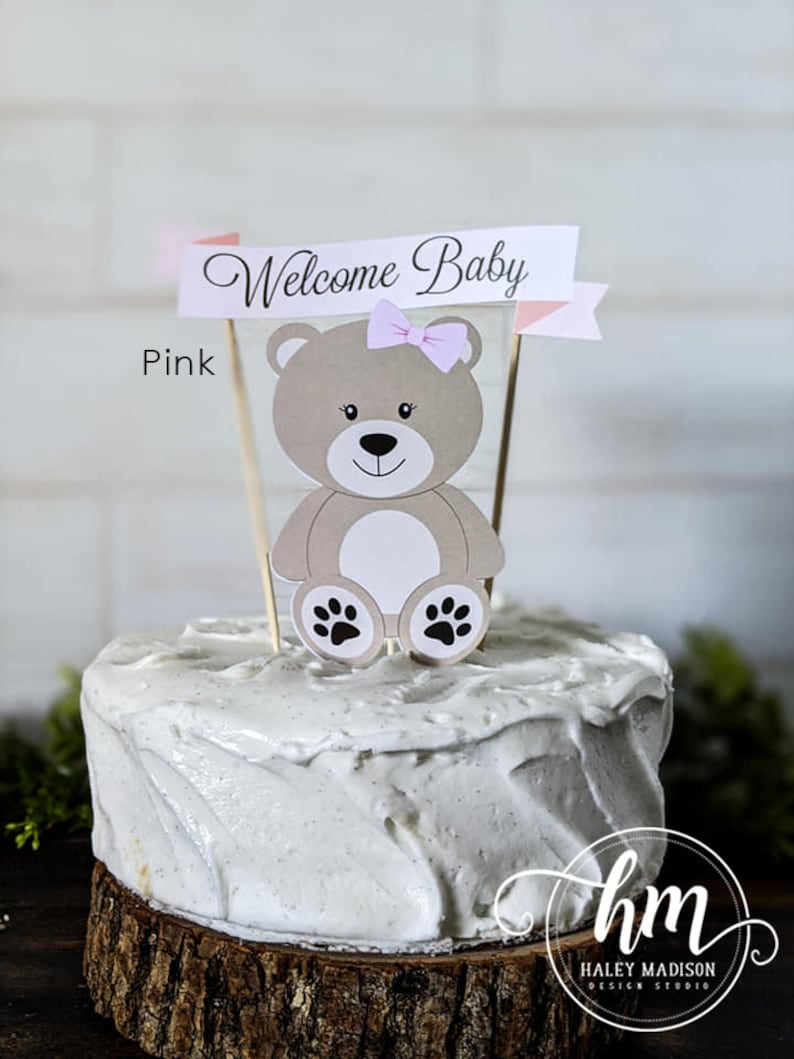 Teddy Bear Cake Topper Teddy Bear Baby Shower Cake Topper - Etsy