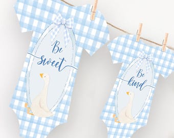 Silly Goose Baby Bodysuit banner, Good baby shower sign
