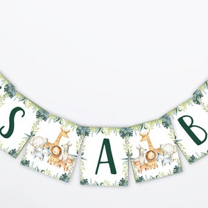 Jungle It's a Boy Banner, Jungle Safari Baby Shower Banner, Jungle animals  Baby Shower Banner, Boy Baby Shower, Jungle Boy Banner, HM952