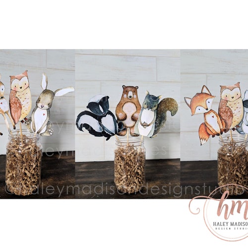 Set of 8 Woodland Centerpieces Paper Woodland Animals - Etsy Set of 8 Woodland Centerpieces Paper Woodland Animals - Etsy