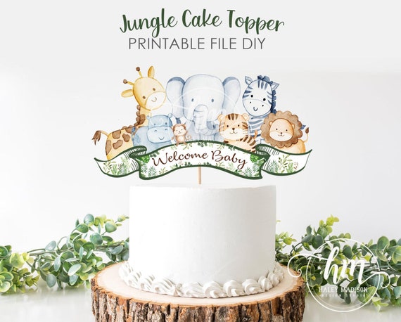 Jungle Cake Topper Printables