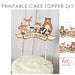 PRINTABLE Woodland Cake Topper, Happy Birthday Woodland Party Cake ...