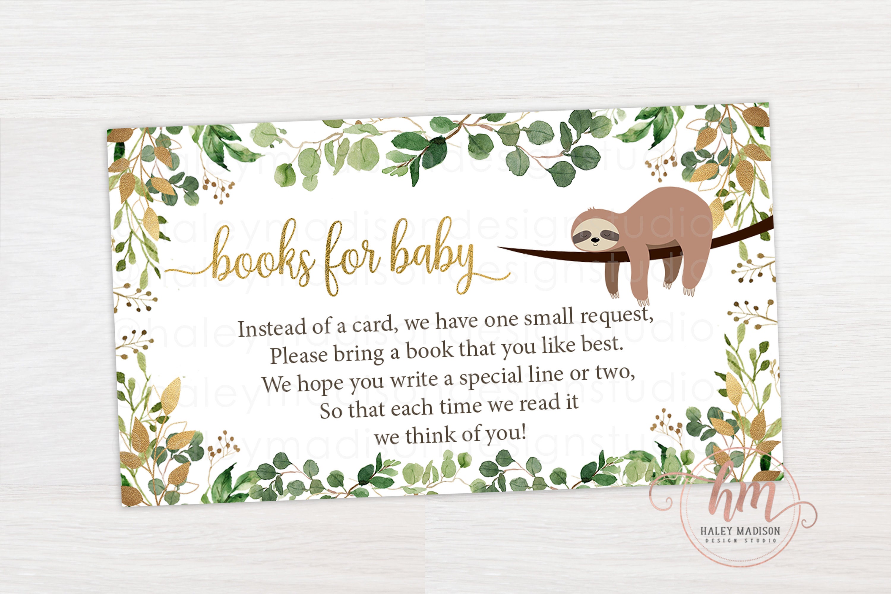 Little Creatures Baby Sloth Mom Shower Sprinkle Personalized