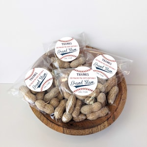 Set of 12 Stickers and bags, Baseball Party Favors, Baseball First Birthday, Rookie Year favor tags, Baseball stickers