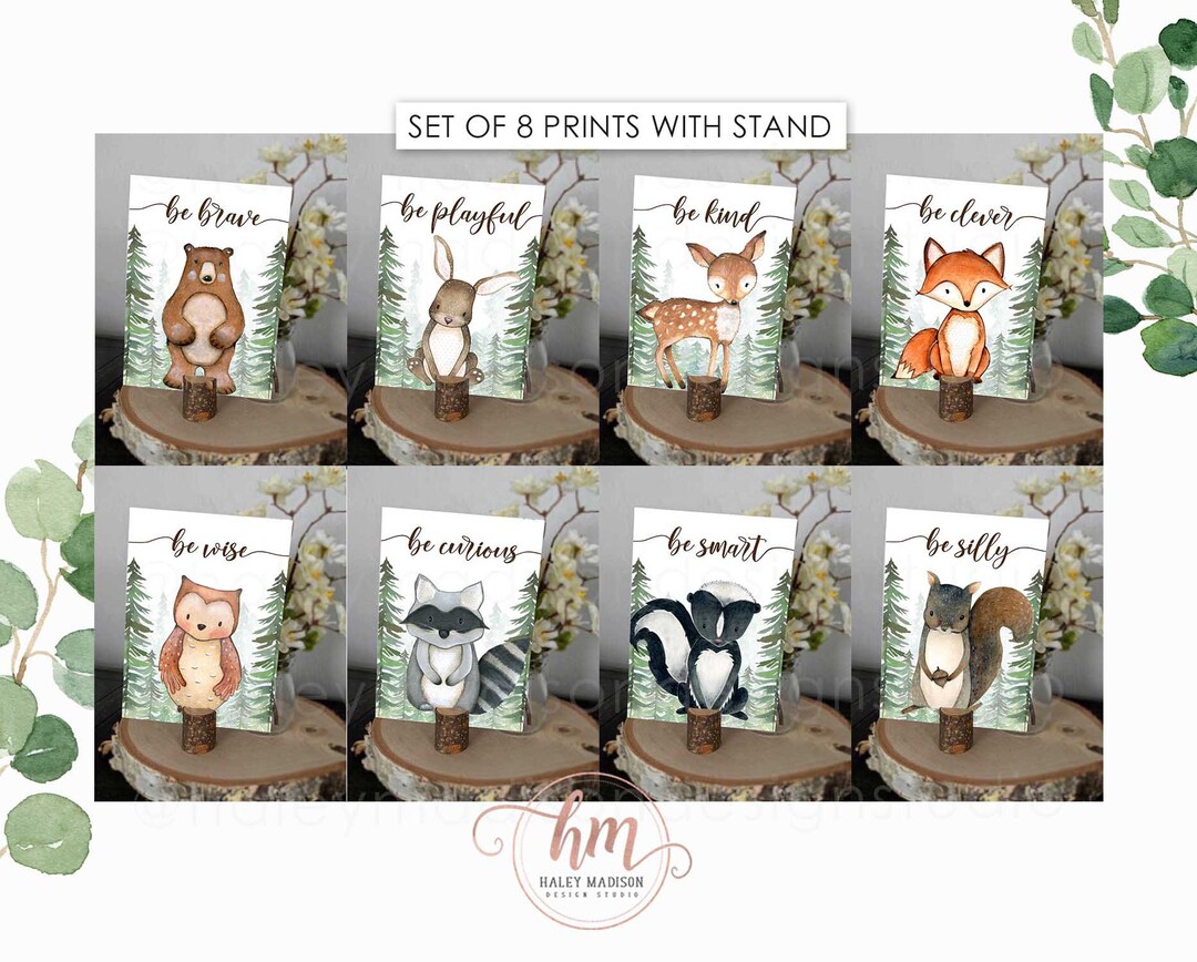 Set of 8 Woodland Centerpieces Woodland Baby Shower Centerpiece Forest