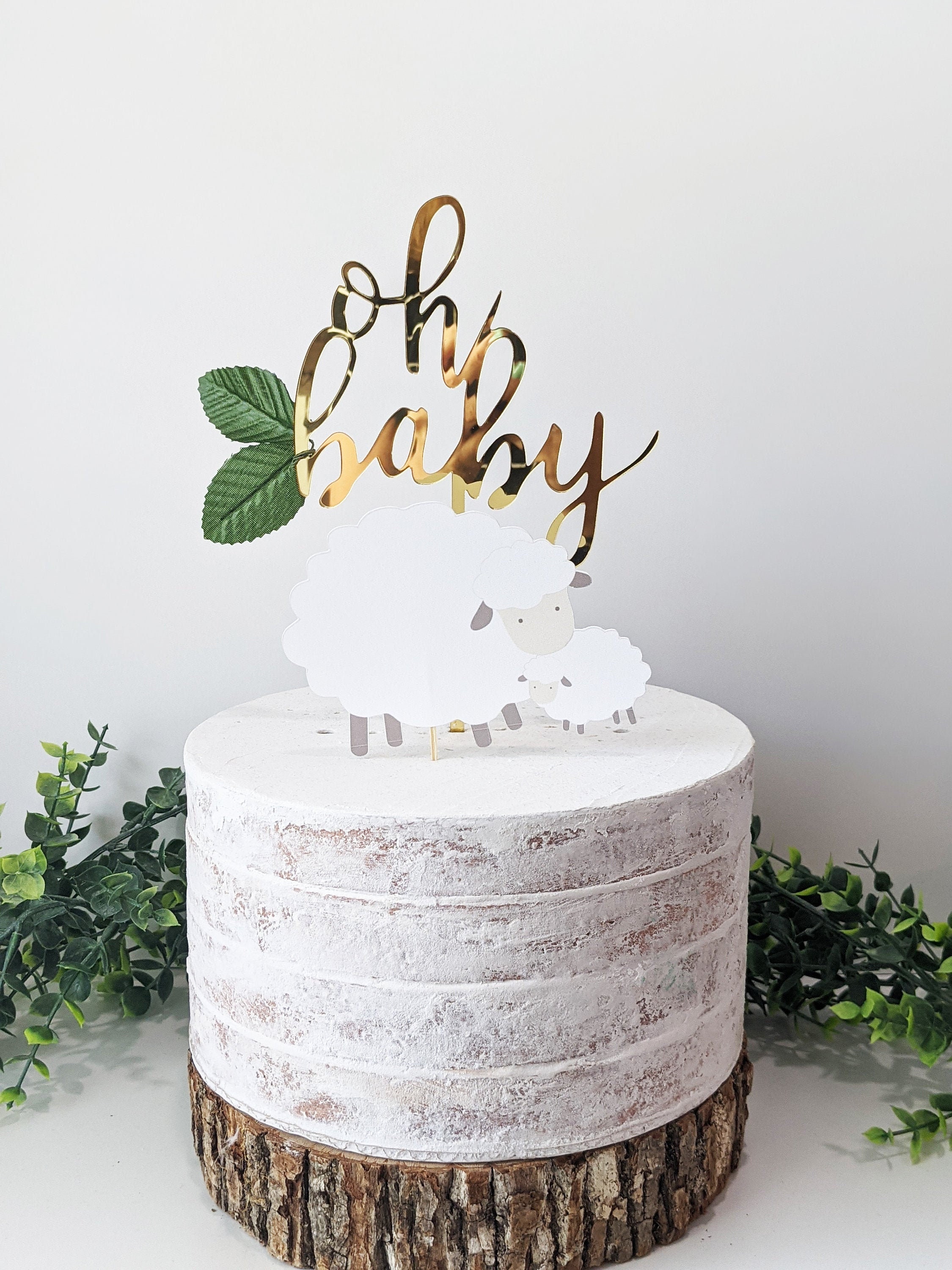 Little Lamb Cake Topper Little Lamb Baby Shower Cake Topper Etsy