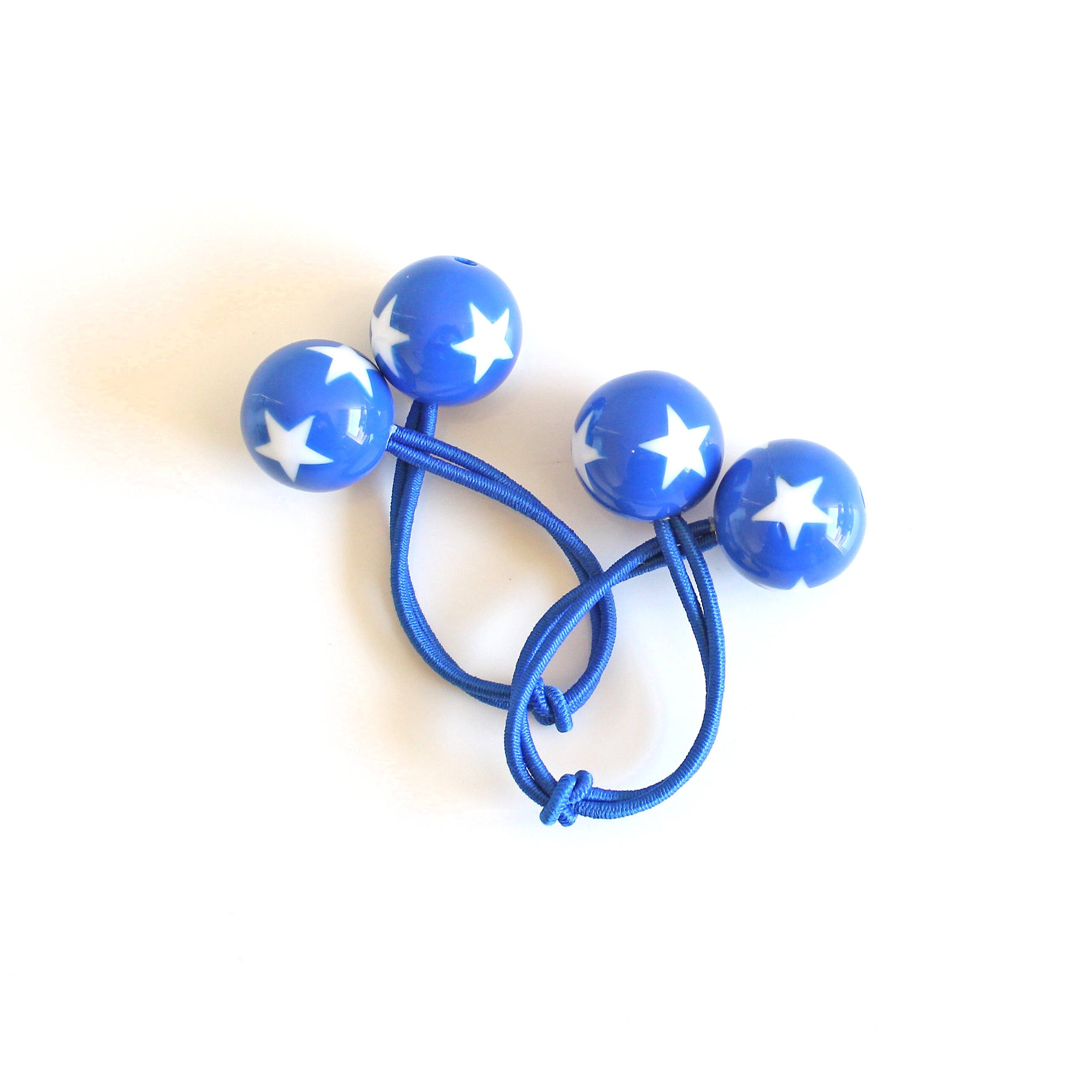 Blue Stars Bobble Hair Ties Elastic Hair Ties Blue With Etsy