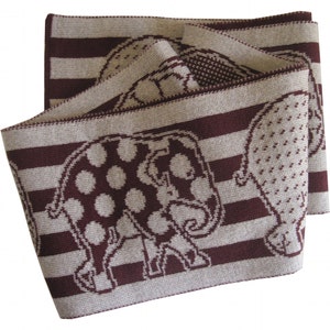 YellowBlack Tiger SCARF Easy Care merino wool knitted jacquard Gift for Her Gift for Him Australian made & designed