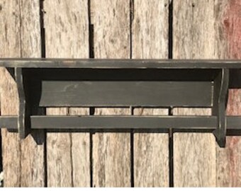 Moon/_Daughter Deluxe Quilt Blanket Holder Wall Storage Rack with Shelf Scrolled Crolled Black Color Entryway