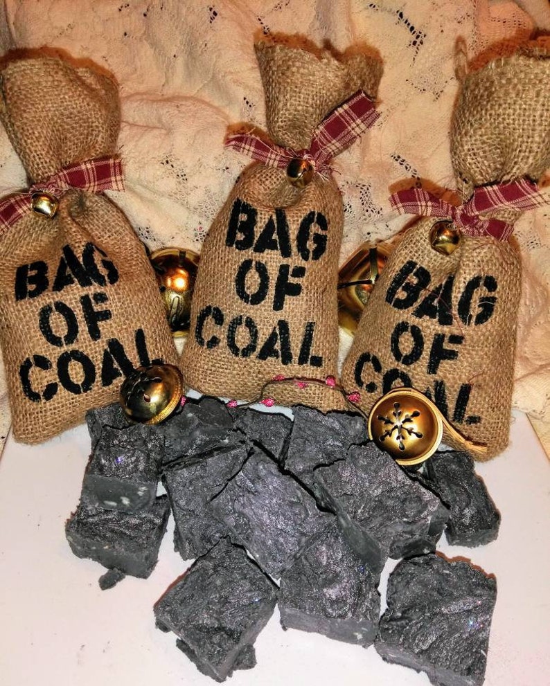 Bag of CoalNaughty list gift Coal Soap Gag gift Christmas Etsy