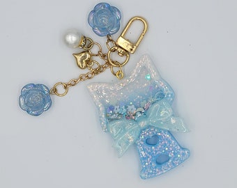 Cat Candy Dispenser Resin Shaker Keychain Charm