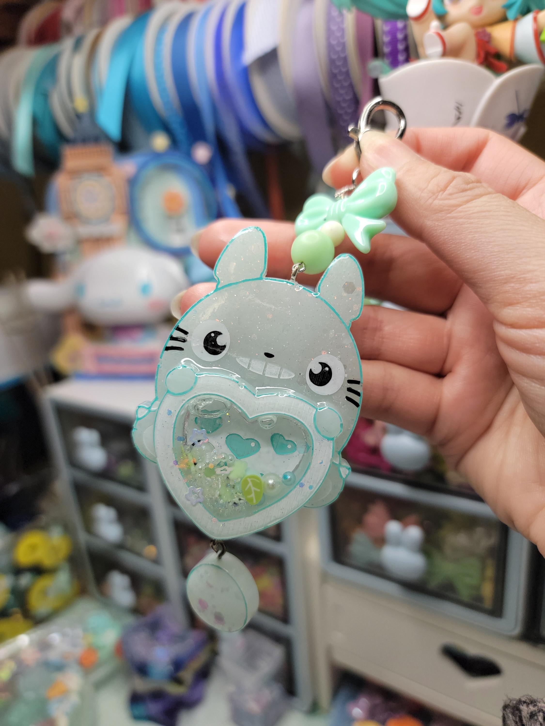 Totoro Resin Shaker Keychain Charm - Etsy