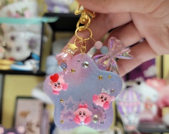 Star Resin Shaker Keychain Charm