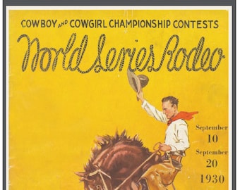 Cowboy Rodeo Poster Madison Square Garden 18x24 Vintage