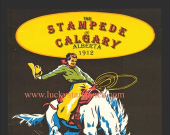18x24 Calgary Centennial Vintage Rodeo Poster