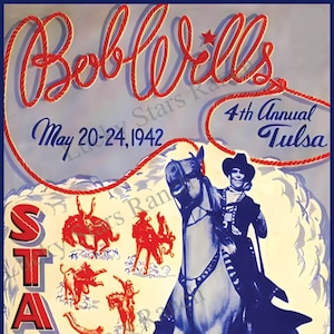 12x18 Bob Wills 1942 Tulsa Rodeo