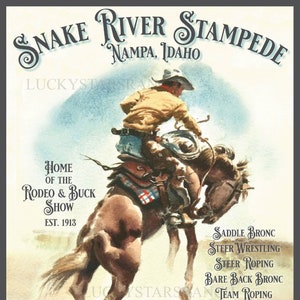 Snake River Stampede, Nampa, Idaho Poster Vintage Print 18x24