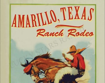 Amarillo, Texas Ranch Rodeo - 18x24 Print