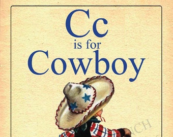 C is for Cowboy - 12x18 Print