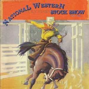 Denver National Western Stock Show Rodeo   18x24 Vintage Print