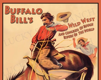 12x18 Buffalo Bill's Congress of Rough Riders