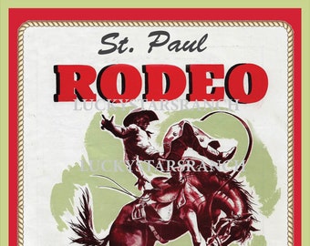 St. Paul Oregon Rodeo Poster Vintage Print 12x18