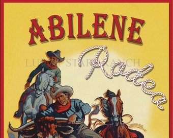 ABILENE RODEO 12x18 Vintage Print