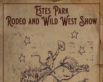 18X24 Estes Park, Colorado Rodeo Print