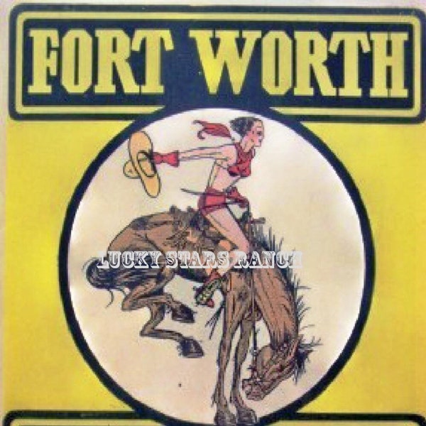 18x24 Ft Worth Fat Stock Show & Rodeo - 1936 Frontier Cowgirl  Poster