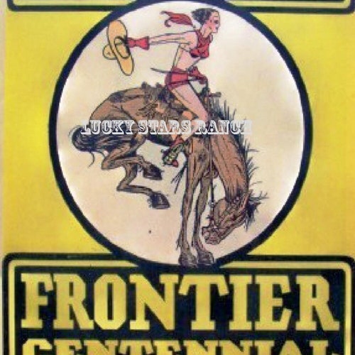 18x24 Ft Worth Fat Stock Show & Rodeo - 1936 Frontier Cowgirl  Poster