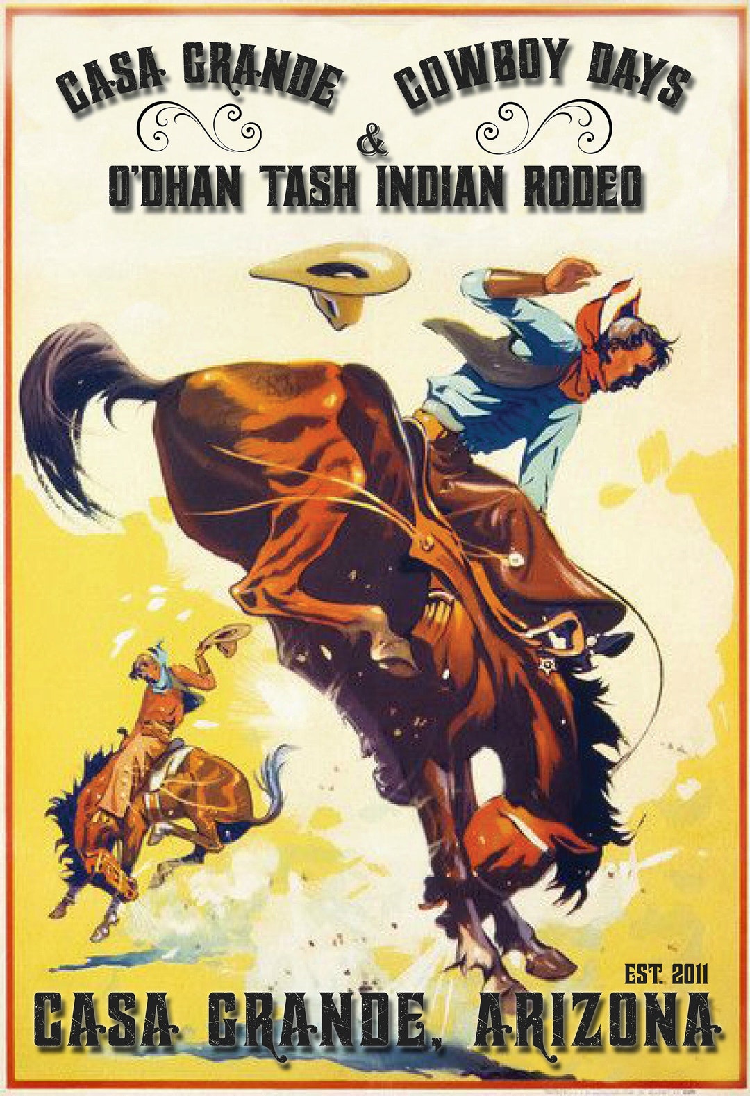 Casa Grande, AZ Rodeo Poster Vintage Print 12x18 - Etsy