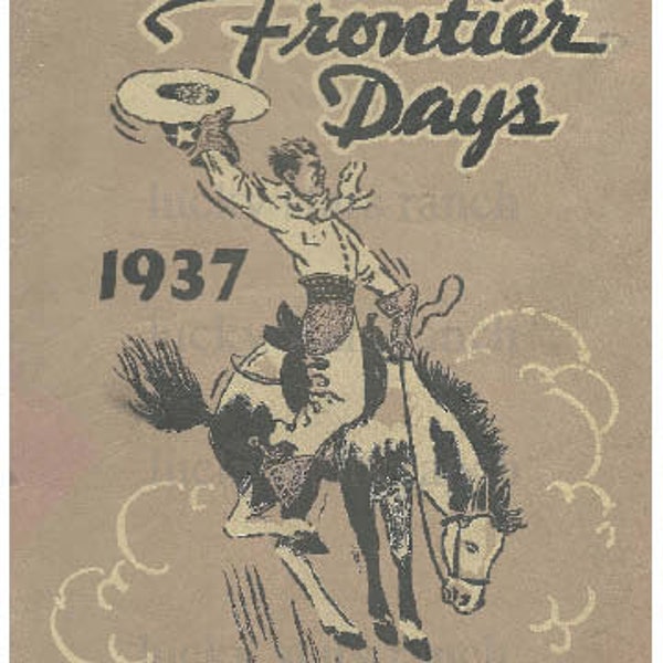 1937 Cheyenne Frontier Days Poster Vintage Print 18x24