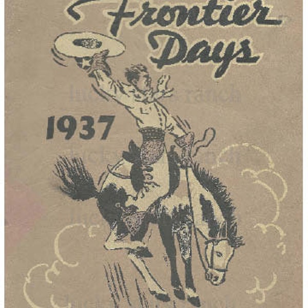1937 Cheyenne Frontier Days Poster Vintage Print 12x18