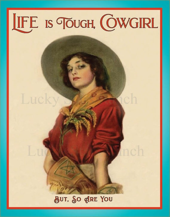COWGIRL ART POSTER 