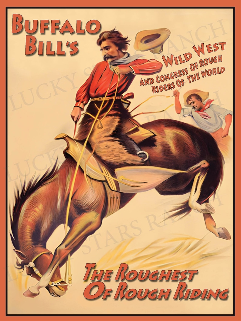 12x18 Buffalo Bill's Congress of Rough Riders afbeelding 1