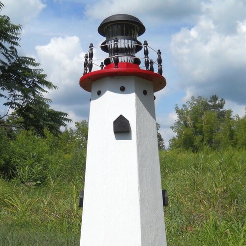 Solar Lighthouse Wooden Decorative Lawn and Garden Yard Etsy