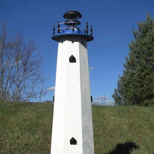 Handmade Lighthouse Well Pump Cover: 4ft Solar Garden Ornament