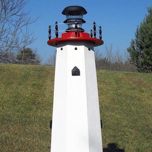 Well Pump Cover Wooden Lighthouse With Solar Light Decorative Well Pump Cover Wooden Lighthouse With, Lighthouse Garden Decor Canada